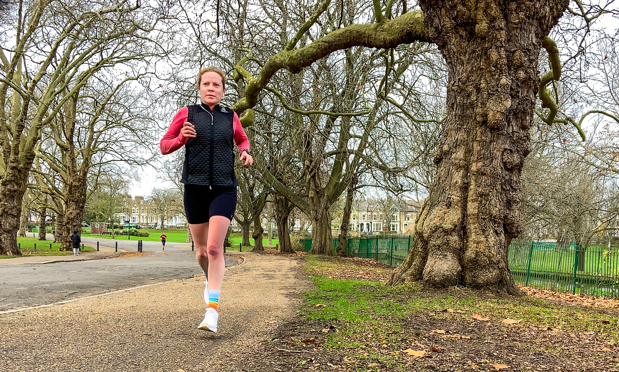 running in the park